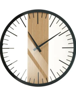 Beliani Orologio da parete VILLORA 38 cm Marrone/Nero Marrone Nero