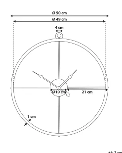 Best Beliani logio da parete ZUCHWIL 50 cm Metallo Oro