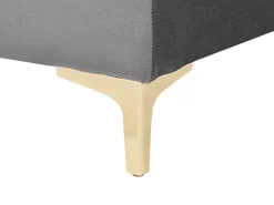 Outlet Beliani Ottomana ABERDEEN Velluto Grigio Oro Grigio