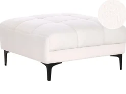 New Beliani ALNES Bouclé Bianco Bianco Nero