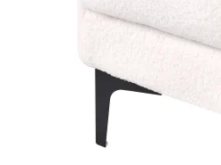 New Beliani ALNES Bouclé Bianco Bianco Nero