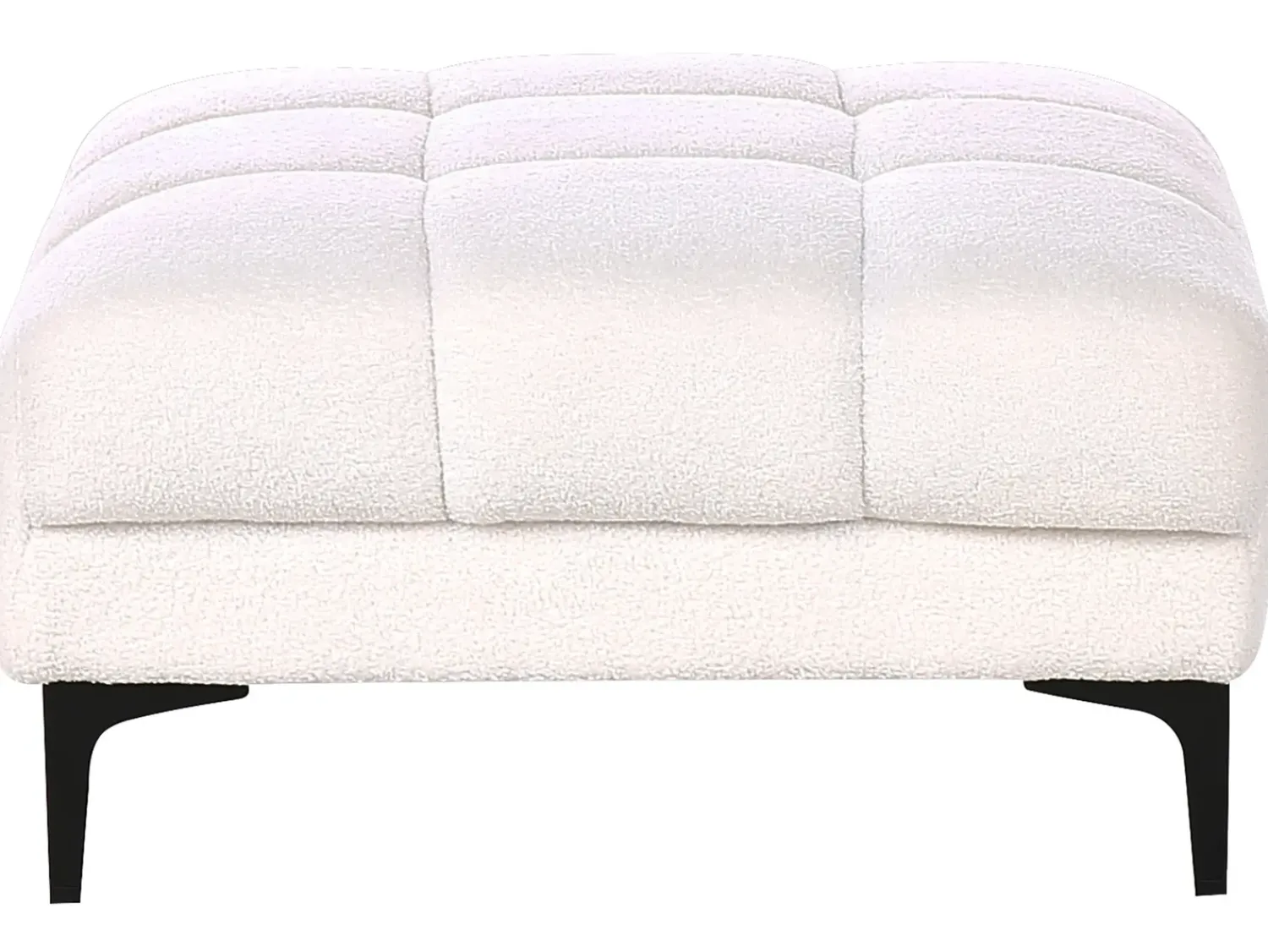New Beliani ALNES Bouclé Bianco Bianco Nero