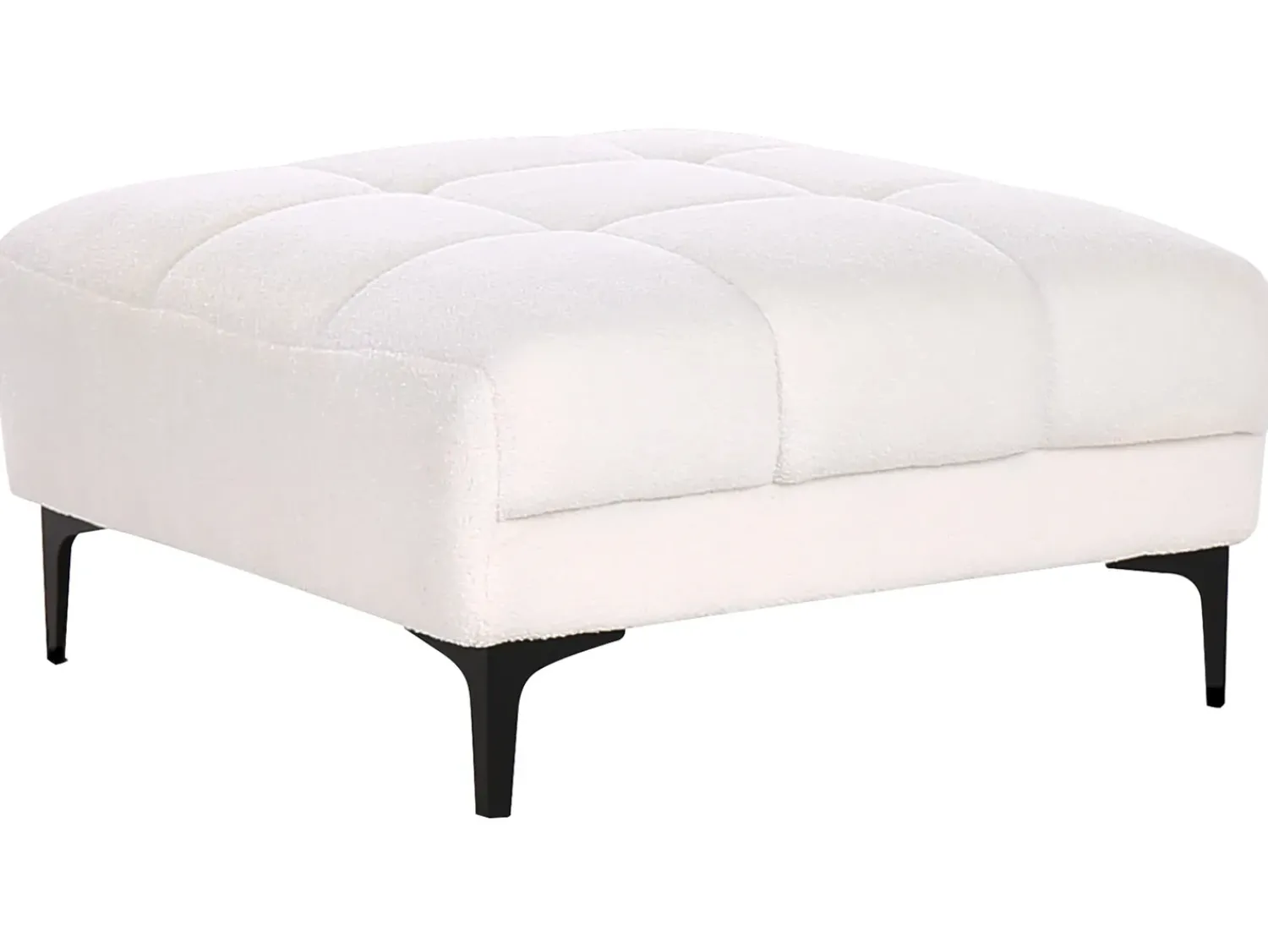 New Beliani ALNES Bouclé Bianco Bianco Nero