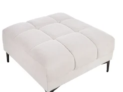 Beliani ALNES Tessuto Bianco sporco Bianco Nero