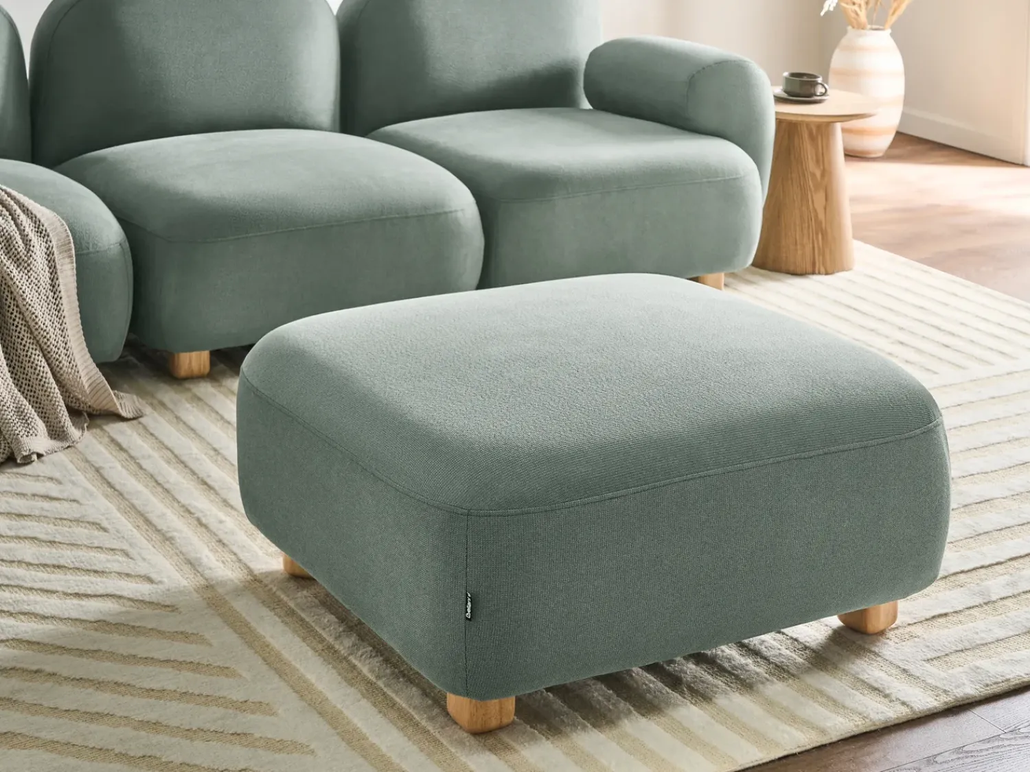 Hot Beliani AMLI Tessuto Verde chiaro Marrone Verde