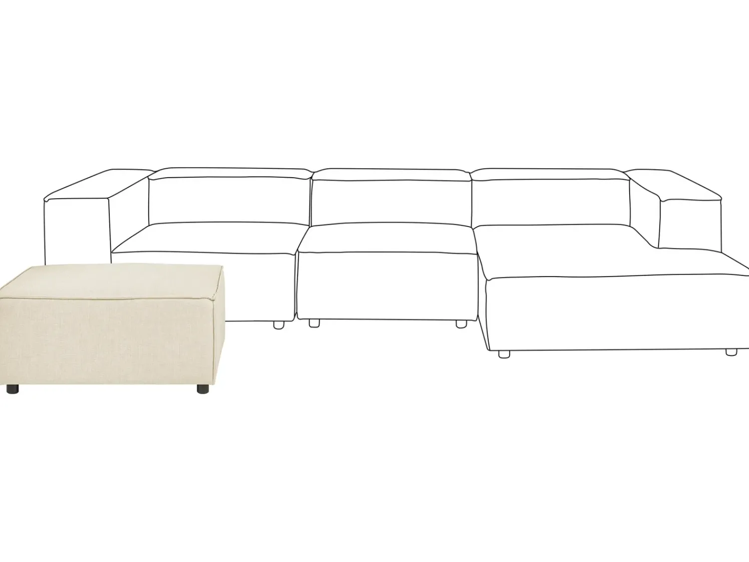 Sale Beliani APRICA Lino sintetico Beige Beige Nero
