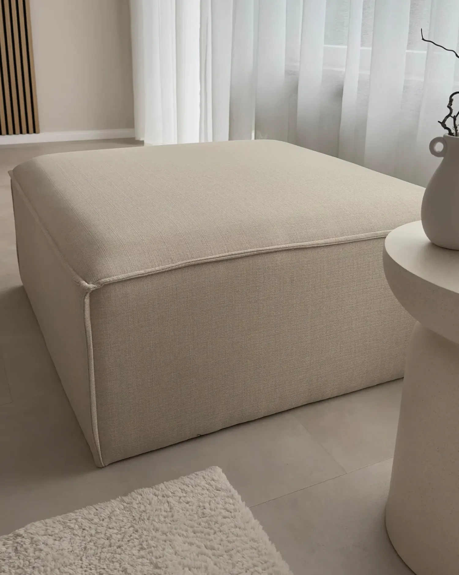 Outlet Beliani ARDAL Tessuto Beige Beige Nero