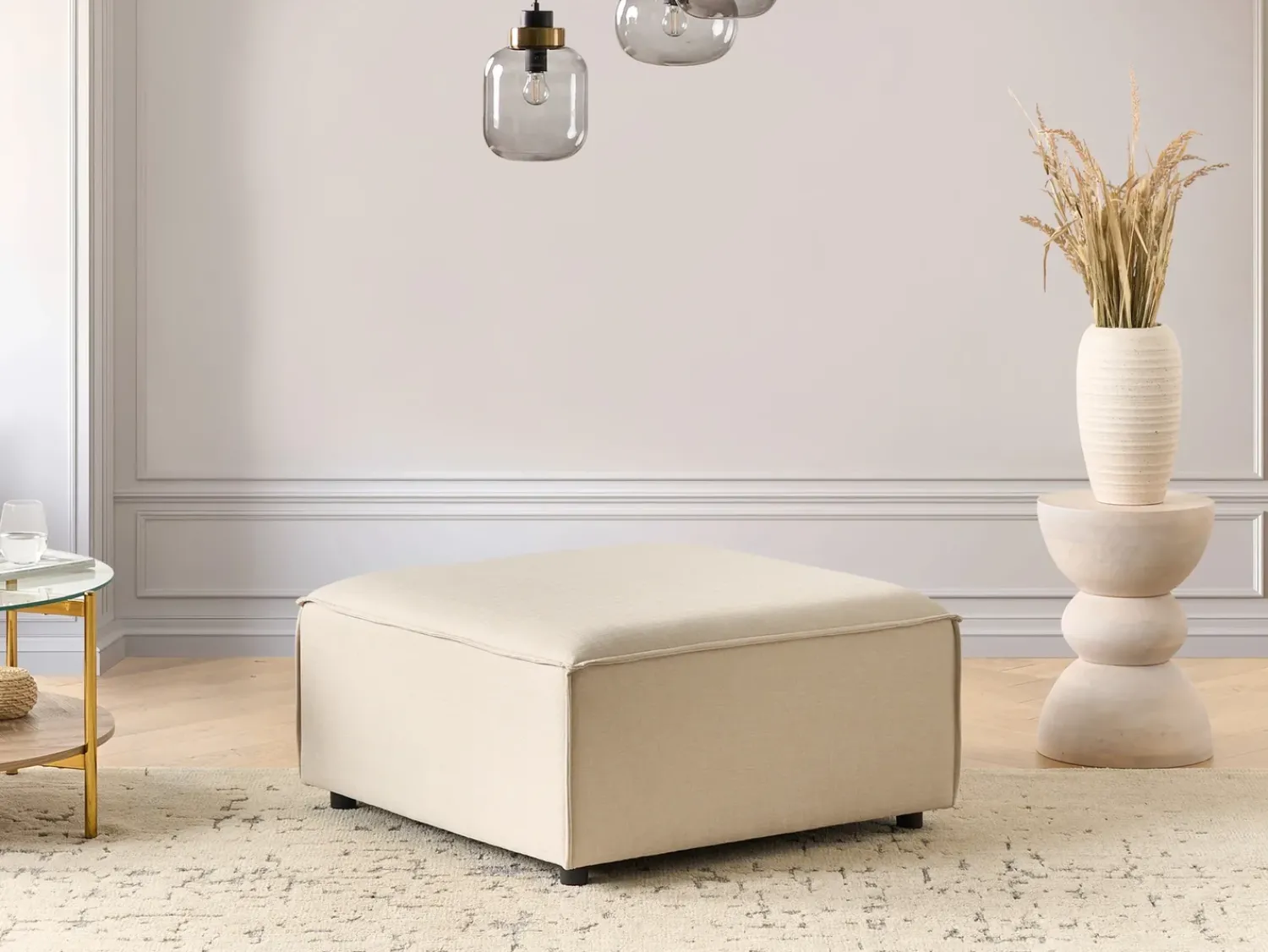 Outlet Beliani ARDAL Tessuto Beige Beige Nero