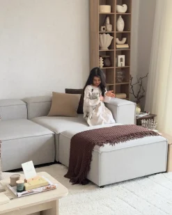 Beliani ARDAL Tessuto Grigio chiaro Grigio Nero
