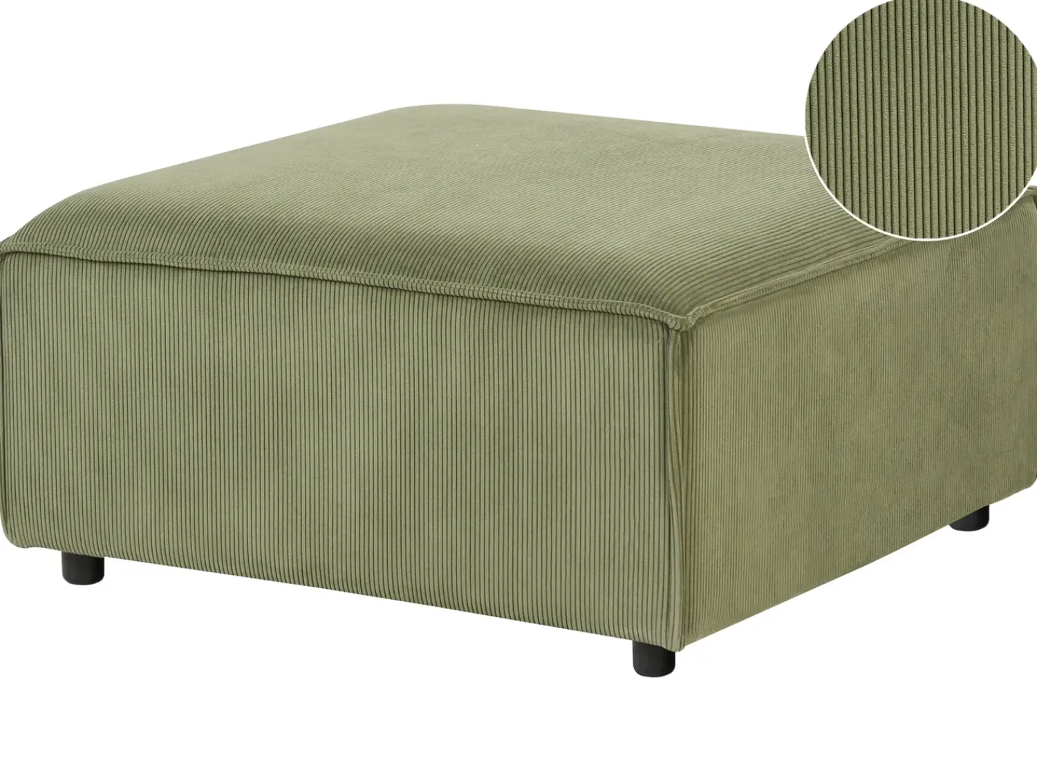 Outlet Beliani ARDAL Velluto a coste Verde Nero Verde
