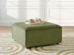Outlet Beliani ARDAL Velluto a coste Verde Nero Verde