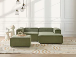 Outlet Beliani ARDAL Velluto a coste Verde Nero Verde