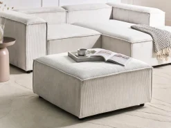 Sale Beliani ARDAL Velluto a coste Bianco sporco Bianco Nero