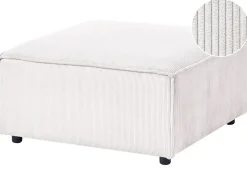 Sale Beliani ARDAL Velluto a coste Bianco sporco Bianco Nero