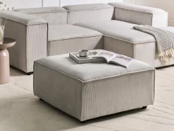 Clearance Beliani ARDAL Velluto a coste Tortora Beige Nero