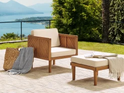 New Beliani BARATTI Legno d'acacia Marrone Beige Marrone