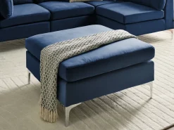 Hot Beliani EVJA Velluto marino Blu