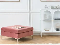 Discount Beliani EVJA Velluto Rosa