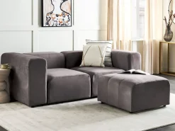 Discount Beliani FALSTERBO Velluto scuro Grigio