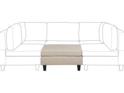 Sale Beliani Ottomana FEVIK Tessuto Beige Beige Nero