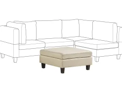 Sale Beliani Ottomana FEVIK Tessuto Beige Beige Nero