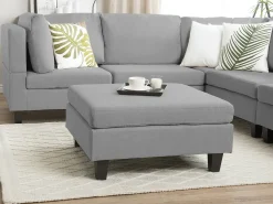 Discount Beliani FEVIK Tessuto Grigio chiaro Grigio Nero