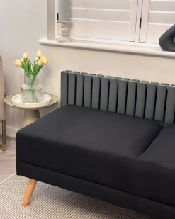 New Beliani FLORLI Tessuto Nero Marrone Nero