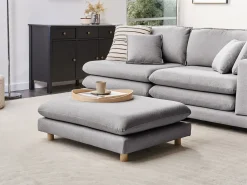 New Beliani HEDEN Tessuto Grigio Marrone Grigio
