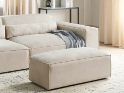 Outlet Beliani HELLNAR Velluto chiaro Beige