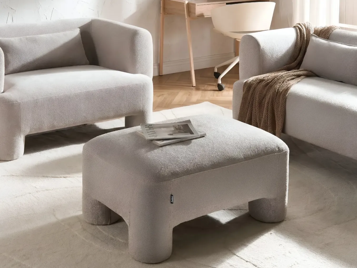Hot Beliani HOGBO Tessuto Beige