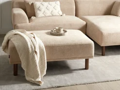 Discount Beliani HOLT Tessuto Beige Beige Marrone