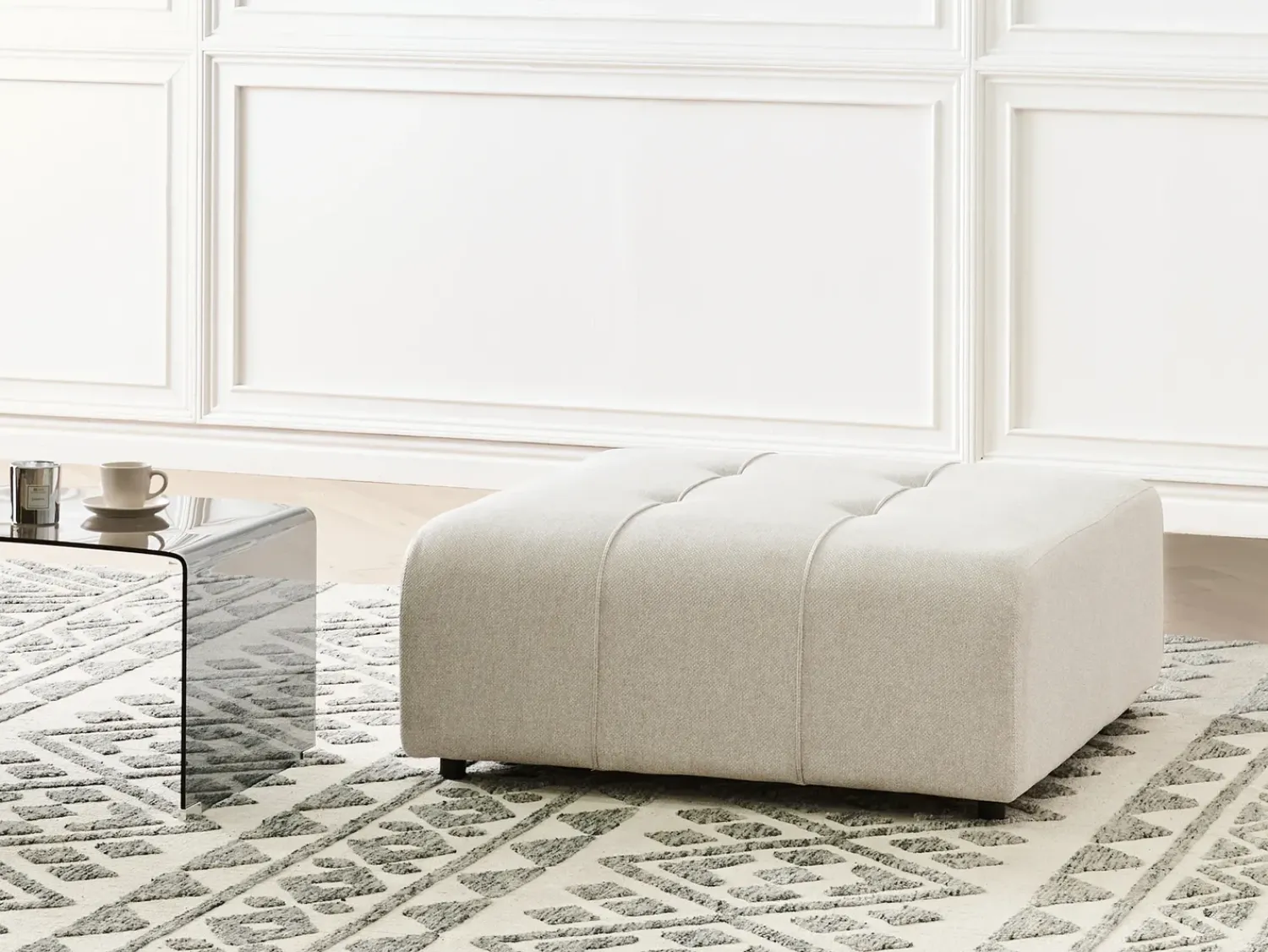 Beliani INNVIK Tessuto chiaro Beige