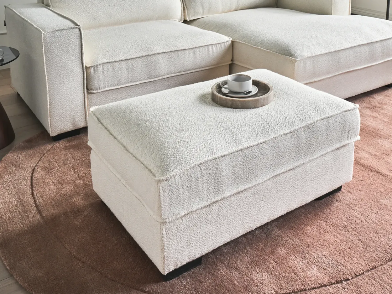 Online Beliani KOLDING Bouclé Beige chiaro Beige Nero