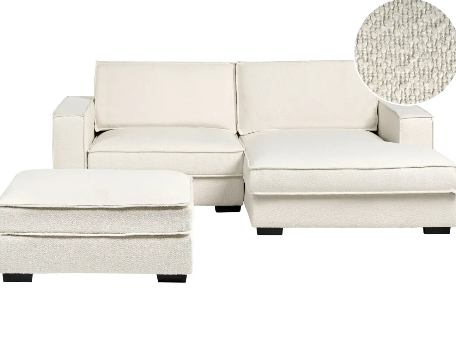 Online Beliani KOLDING Bouclé Beige chiaro Beige Nero