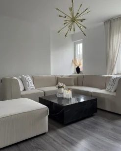 Online Beliani LEMVIG Velluto a coste chiaro Beige