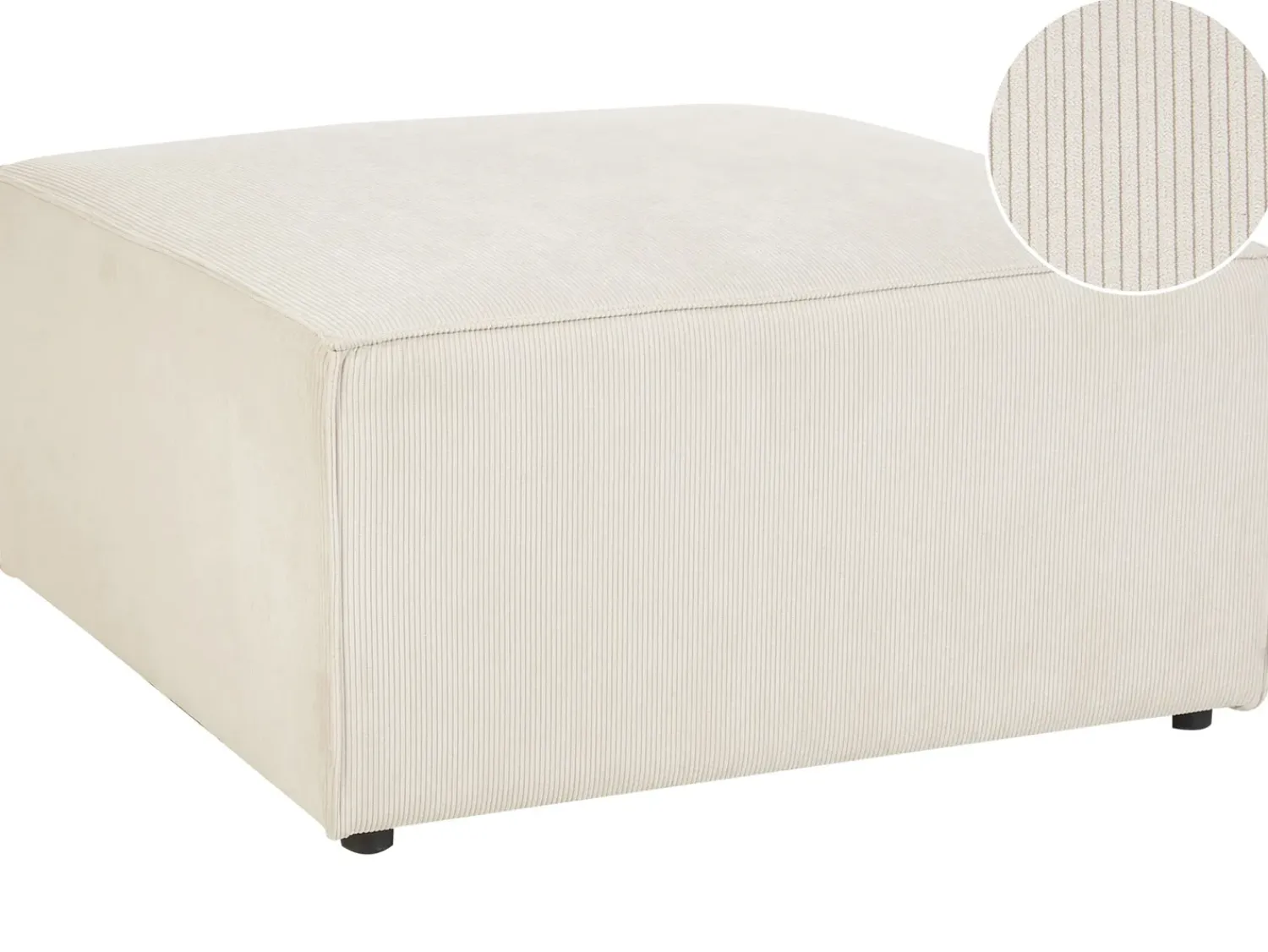 Online Beliani LEMVIG Velluto a coste chiaro Beige