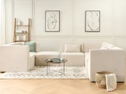 Online Beliani LEMVIG Velluto a coste chiaro Beige