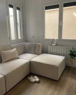 Online Beliani LEMVIG Velluto a coste chiaro Beige