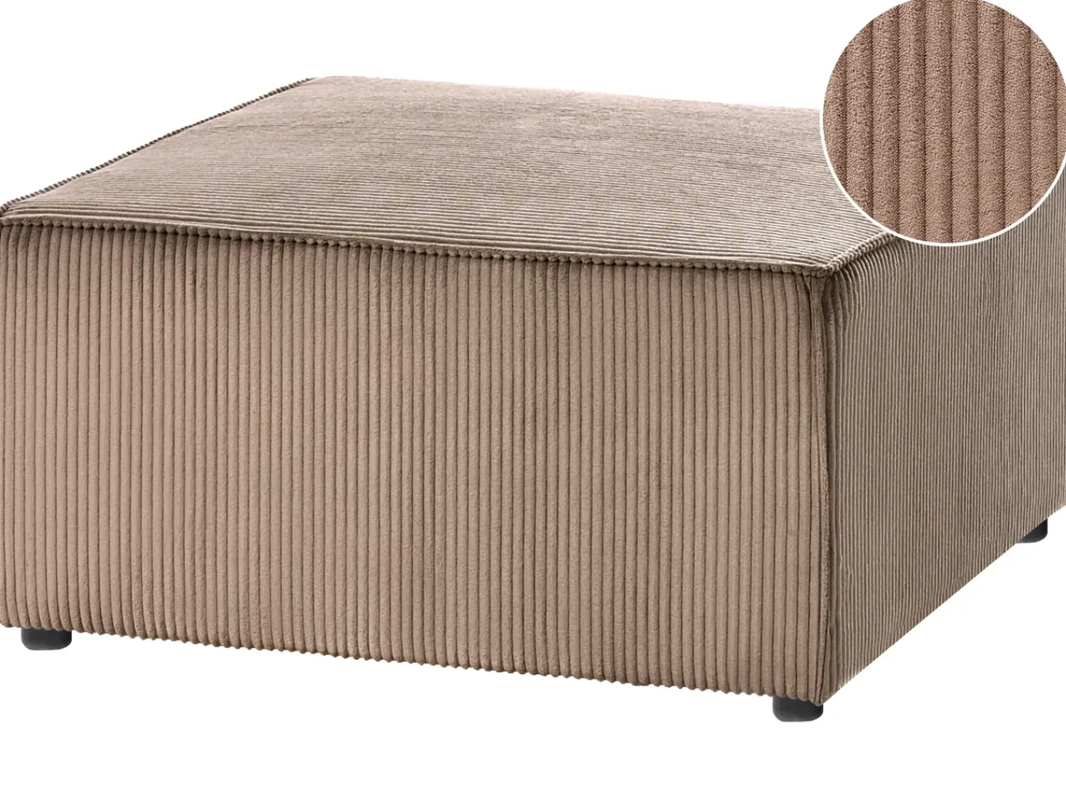 Outlet Beliani LEMVIG Velluto a coste sabbia Beige