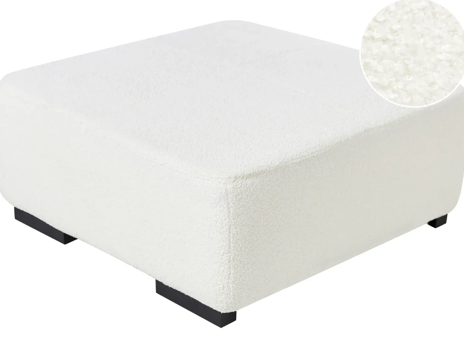 Hot Beliani LUNGO Bouclé Bianco Bianco Nero