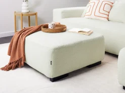 Hot Beliani LUNGO Bouclé Bianco Bianco Nero