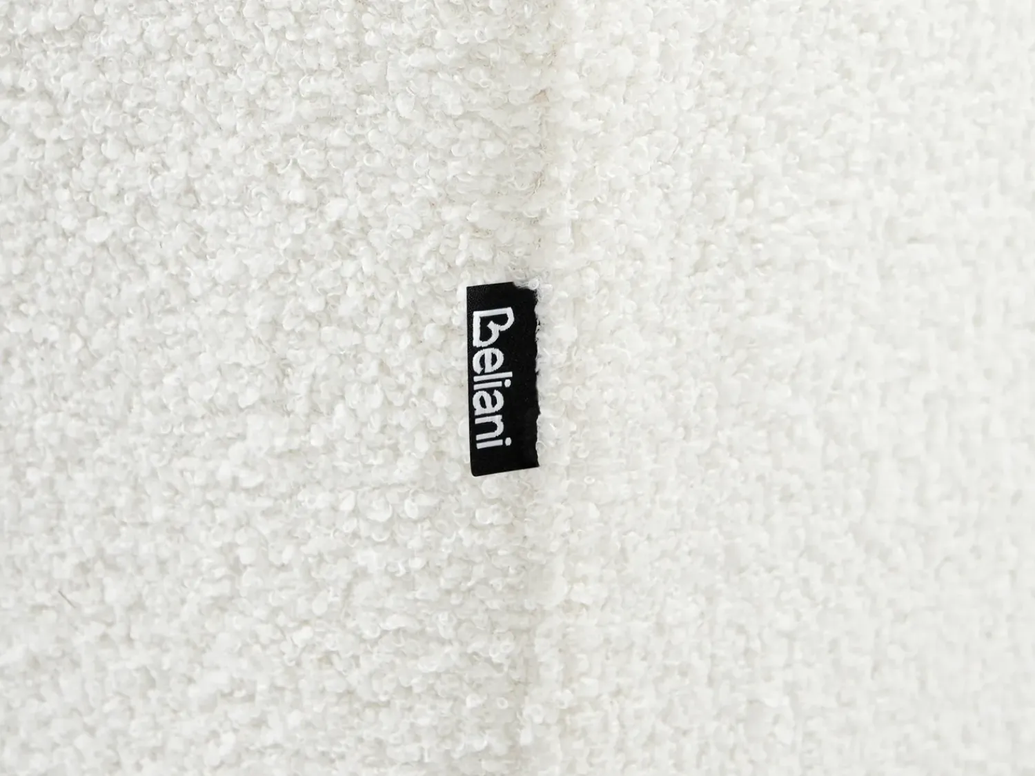 Hot Beliani LUNGO Bouclé Bianco Bianco Nero