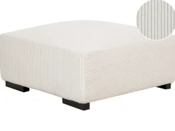 Best Beliani LUNGO Velluto a coste sporco Bianco