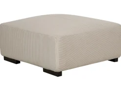 Clearance Beliani Ottomana LUNGO Velluto a coste Beige