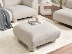 New Beliani MJALBI Bouclé sporco Bianco