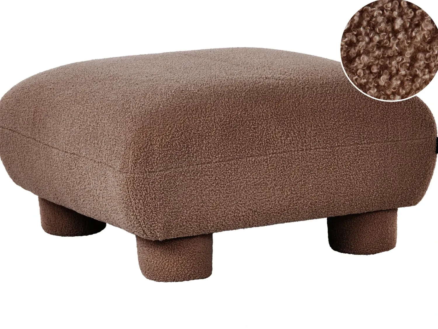 Beliani MJALBI Bouclé Marrone
