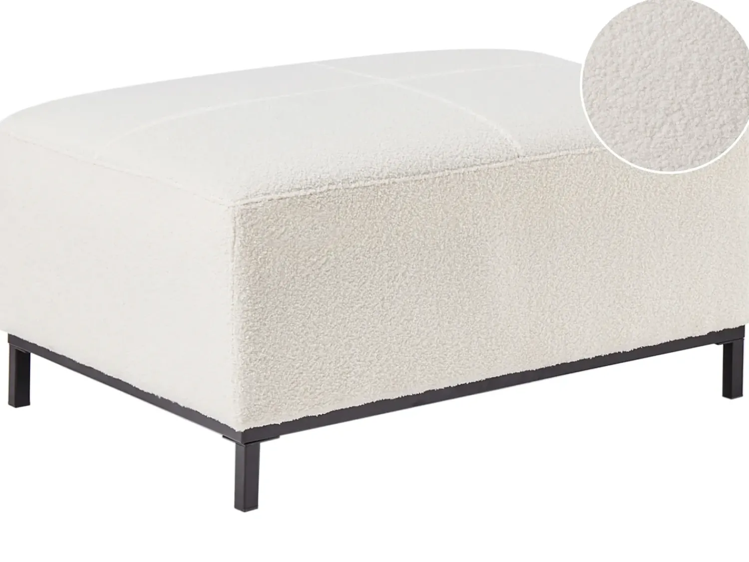 Best Beliani OSLO Bouclé Bianco Bianco Nero