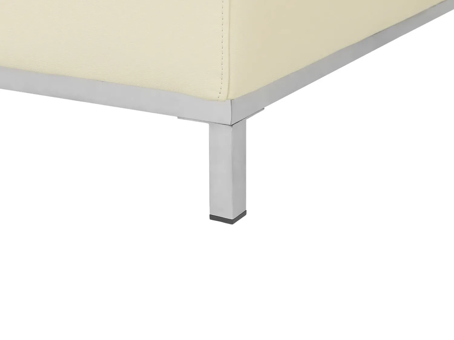 Hot Beliani OSLO Pelle naturale Beige chiaro Beige Argento