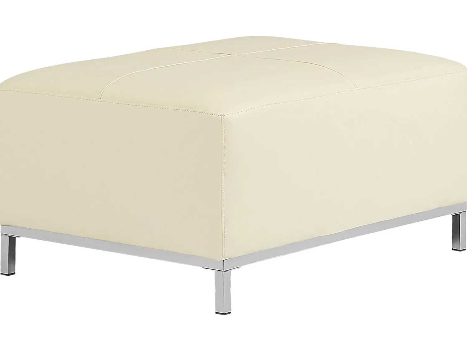 Hot Beliani OSLO Pelle naturale Beige chiaro Beige Argento