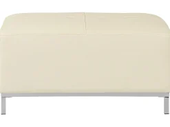 Hot Beliani OSLO Pelle naturale Beige chiaro Beige Argento